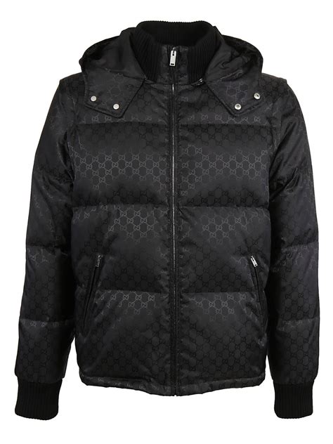 gucci gg jacquard cotton jacket fake|Gucci black diamond quilted coat.